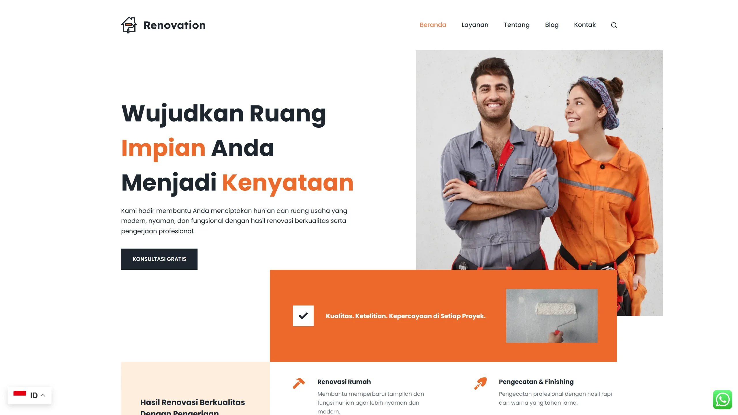 Portfolio Website Bisnis Renovasi